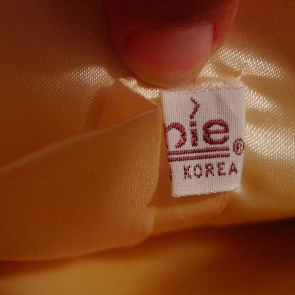 Vintage GENIE Gold Bugle Bead Asian Evening Bag Clutch 8" - Picture 9 of 10